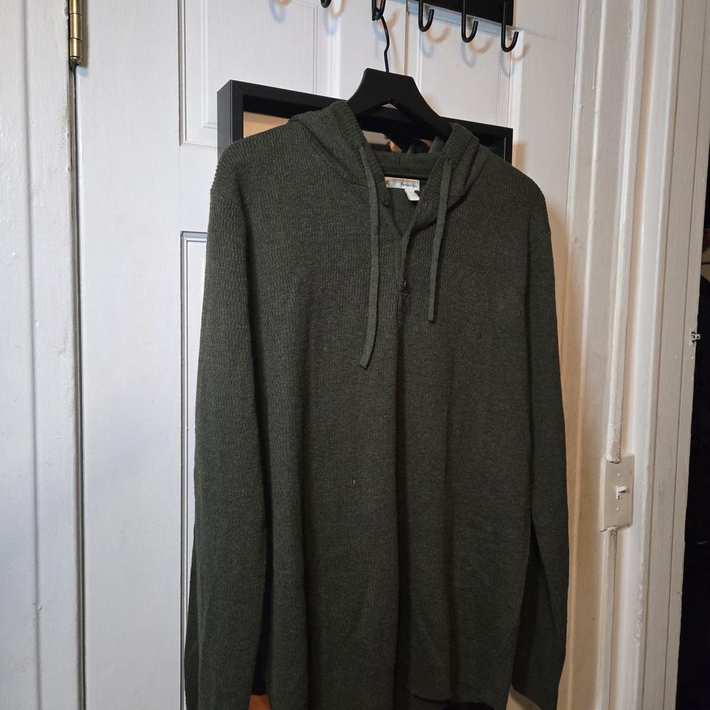 Men's Green Hooded Sweater